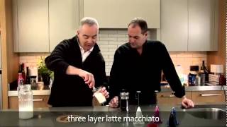 aerolatte  milk frother makes three layer caffè latte macchiato [upl. by Eitteb70]