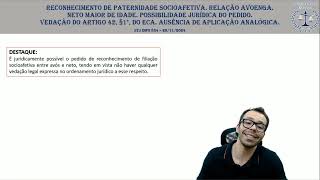 STJ INFO 834 paternidade socioafetiva e adoção [upl. by Romeu]