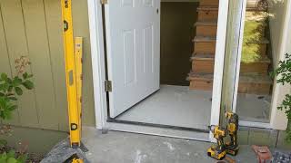 Jeld Wen Front Door Installation  Really crappy products and craftsmanship PART 1 [upl. by Shandie]