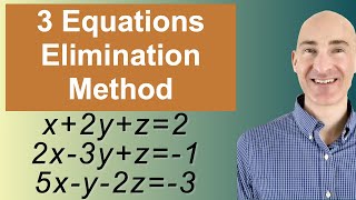 Solving Systems of 3 Equations Elimination [upl. by Stila]