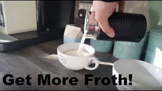 How to Get More Froth from Your Nespresso Coffee Aeroccino  Nespresso tips and help [upl. by Natfa]