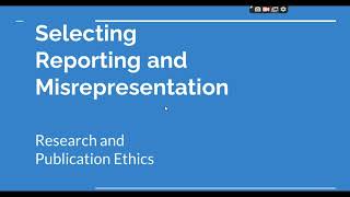 Selective Reporting and Misrepresentation of data Research and Publication ethics Phd coursework [upl. by Aimerej]