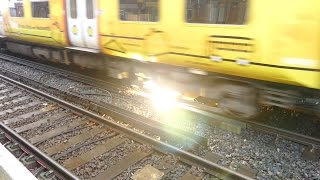 Merseyrail 507 009 making arcs at Birkdale station [upl. by Ainehta123]