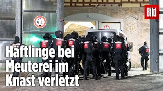 Gefängnismeuterei Polizei stürmt Knast in Thüringen  JVA Untermaßfeld [upl. by Tattan]